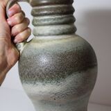 West germany blue green vintage carafe vase