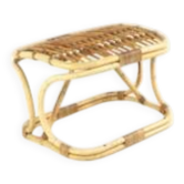 Rattan Footstool - mid century modern - japandi