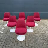 6 original vintage Knoll Tulip chairs by Eero Saarinen