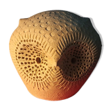 Vintage stoneware owl lamp, circa 1970