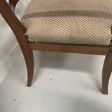 Paire de fauteuils a crosse en acajou XIX siècle