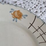 Vintage Round Earthenware Serving Dish - Delicate Floral Decor