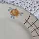 Vintage Round Earthenware Serving Dish - Delicate Floral Decor