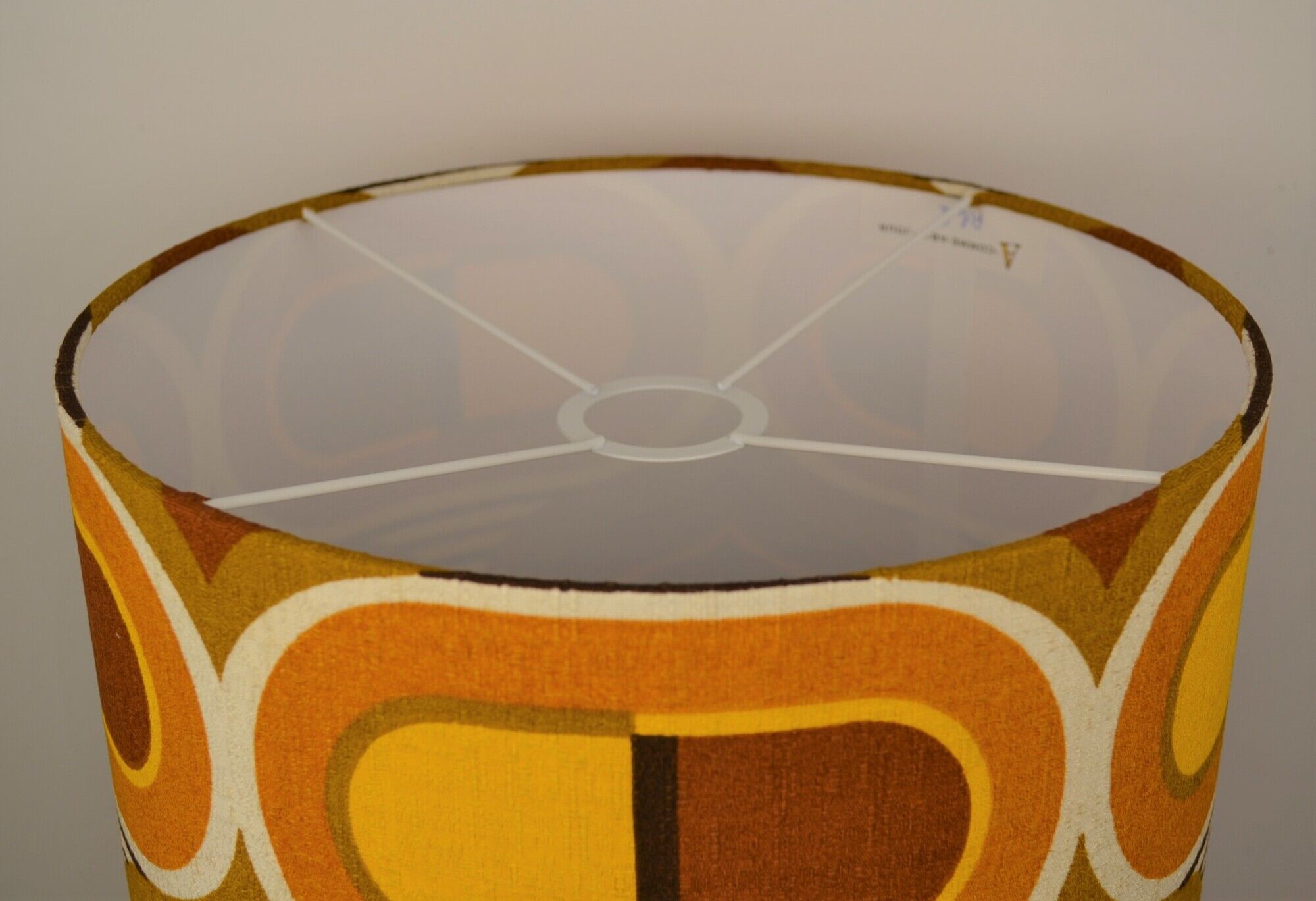 Lampshade Pill H75 D30 - vintage fabric 1970's