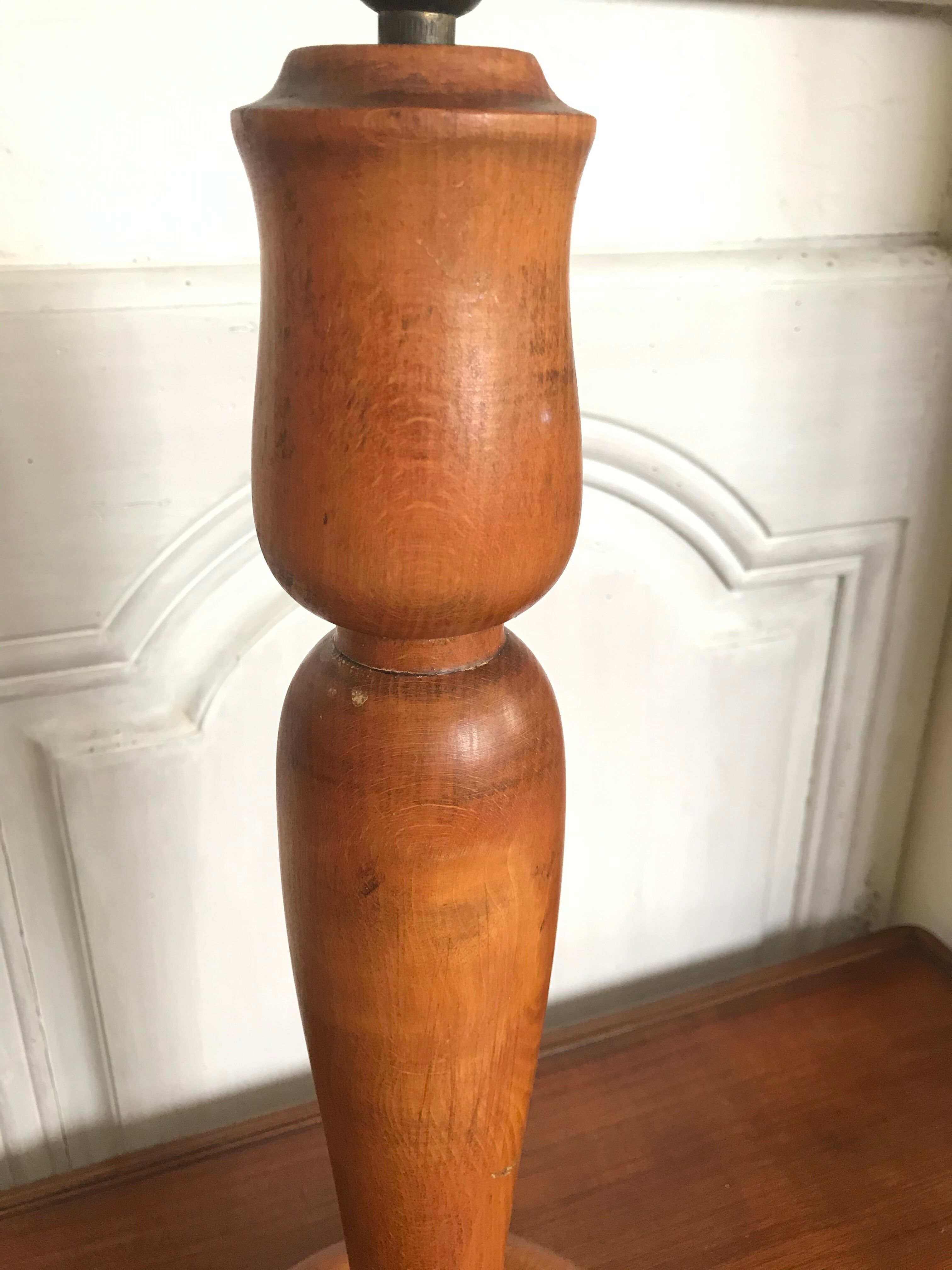 Art Deco wooden lamp foot 50cm