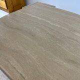 Coffee table Roche Bobois "eye" in travertine, 1970