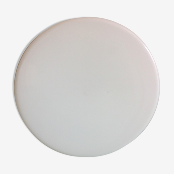 Plafonnier rond en opaline blanche vintage années 60-70