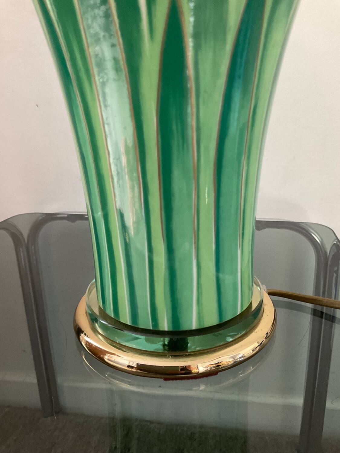 Vintage porcelain and brass lamp bases