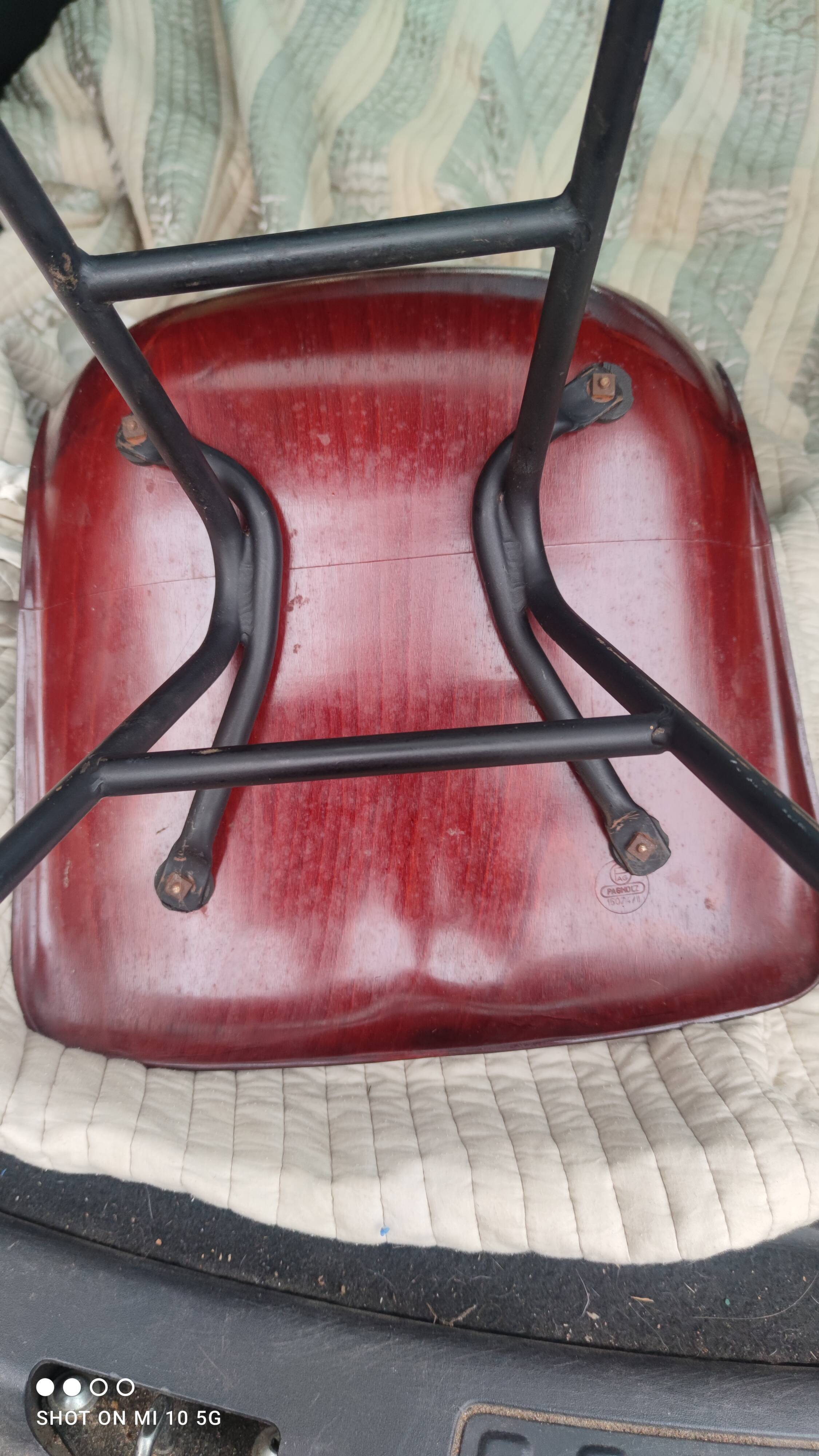 Pair of Pagholz chairs, Model 15074, by Elmar Flottoto in 1956