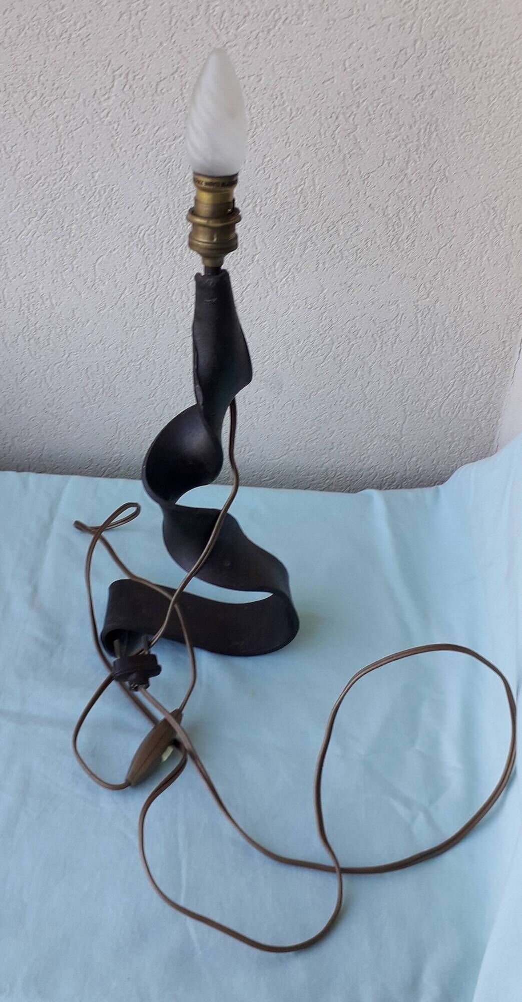 Wrought iron lamp base