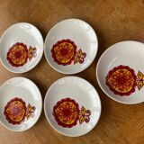 5 plates kg luneville France vintage 1970