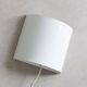 Vintage half round wall lamp - white metal
