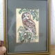 Owl pattern frame embroidered in silk, woven picture brand