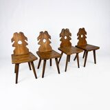 Set of 4 Mid Century Oak ‘Tirol’ Chairs, 1960s