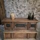 Pharmacy counter in antique oak / kitchen island, circa 1870–1900