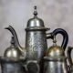 Silver-Plated Coffee Set with Tray, 1920s, Set of 6