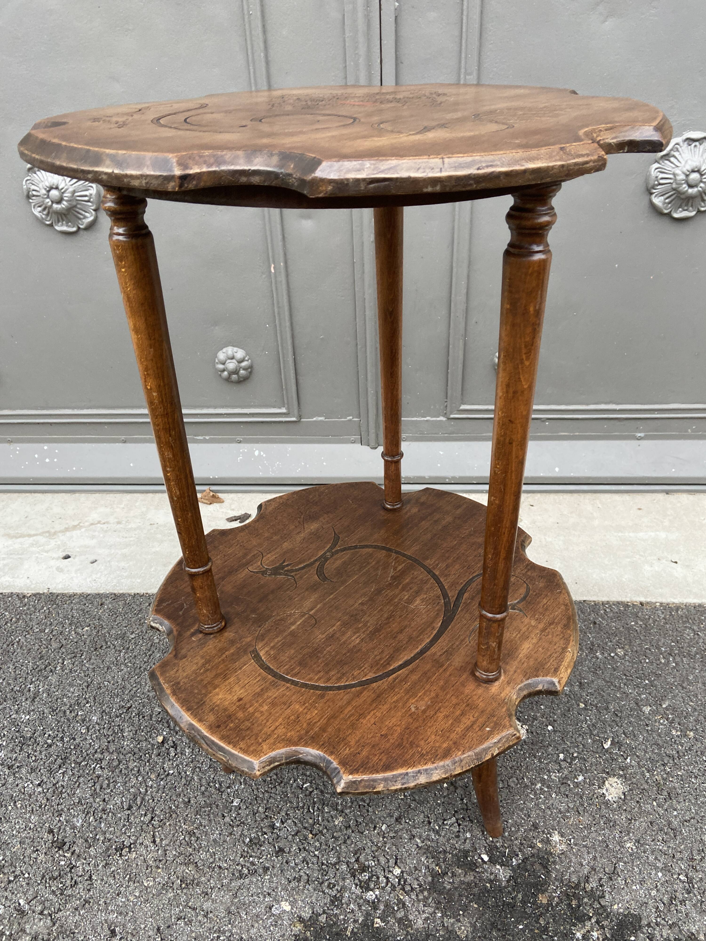 Console harness Art Nouveau Jugendstil walnut 1900