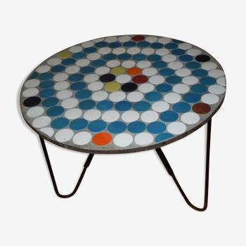 Table basse ronde vintage