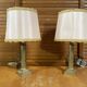 Pair of Antique Neoclassical Bedside Lamps Column Gilded Bronze France