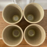 4 stoneware cups