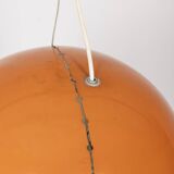 Vintage 70's chandelier in orange metal, italian design