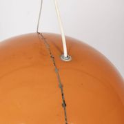 Vintage 70's chandelier in orange metal, italian design