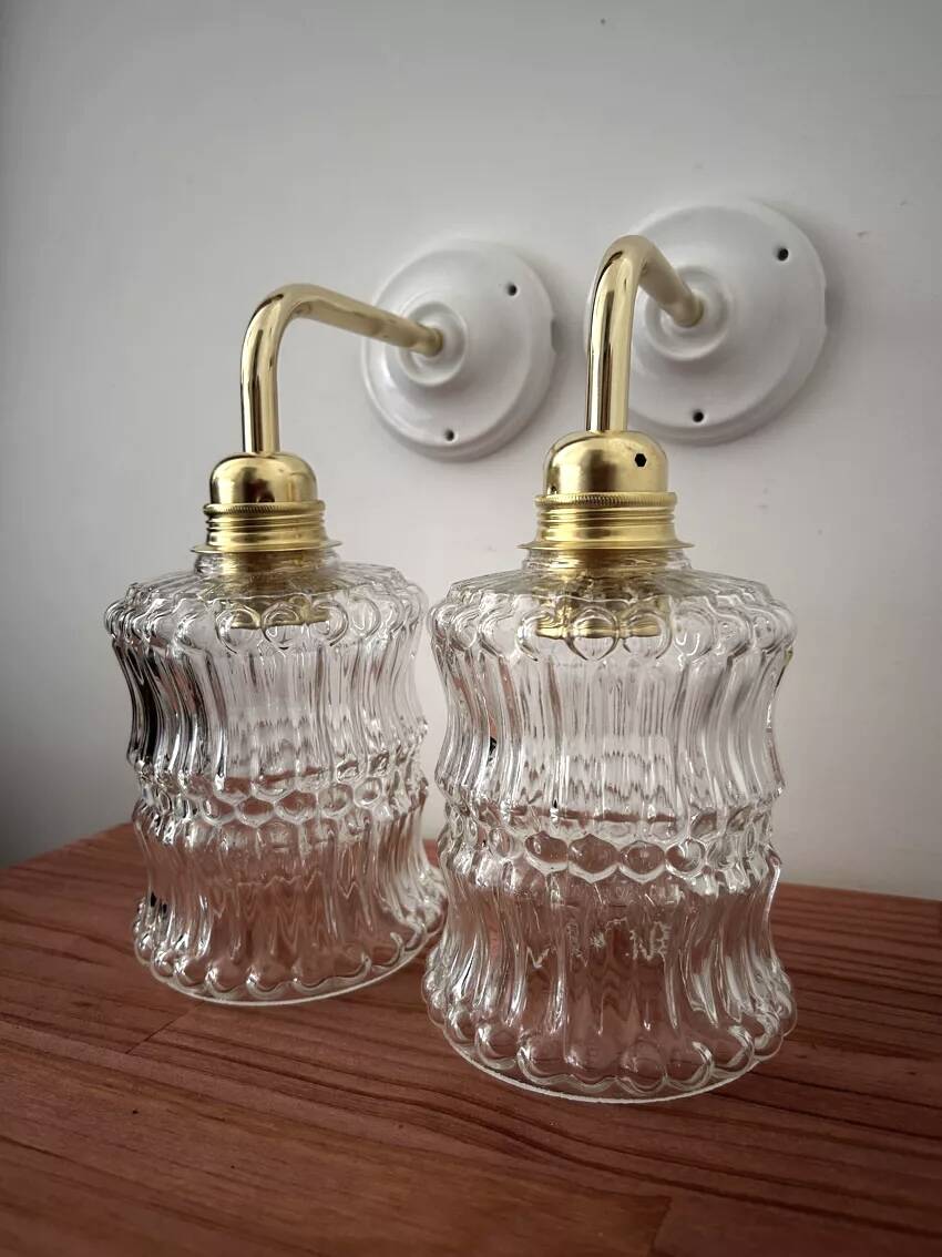 Paire d’appliques murales vintage