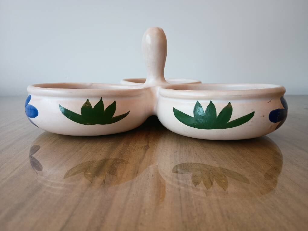 Hand-painted ceramic aperitif plate – Poteries du Marais