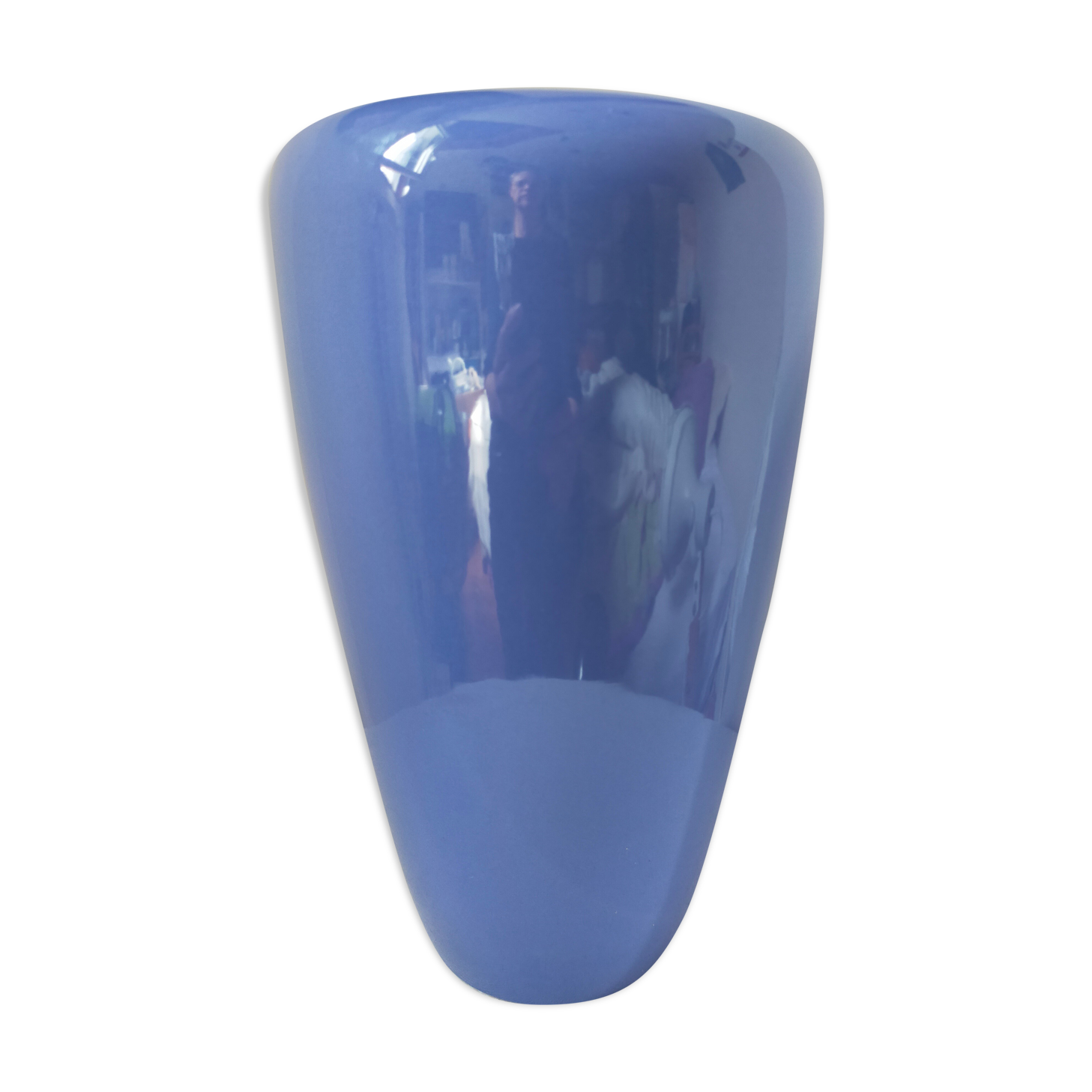 Lavender blue ceramic vase
