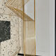 Smoked glass coffee table vinyl door