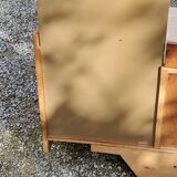 Art deco dressing table in golden blond mahogany from the 30s