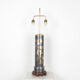 Set of 2 Chinese vintage table lamps with bamboo decor