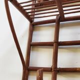 Rattan wall coat rack