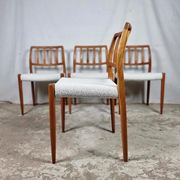 Lot de 4 chaises vintage Niels Otto Møller modèle n°83 1970