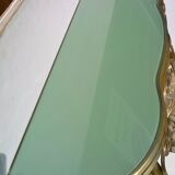 Console italienne en laiton avec haut en verre années 1940