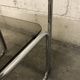 Sofa end in smoky glass and chrome metal, 70s