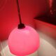 Vintage hanging lamp in red opaline of the 50/60