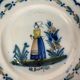 Old pair plates Breton HR Quimper early nineteenth