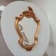 Vintage rococo mirror in gilded resin