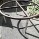 Blue enamelled lava stone coffee table