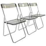 Set of three folding mid-century chairs from Sweden, 1970s