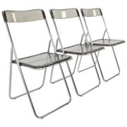 Set of three folding mid-century chairs from Sweden, 1970s
