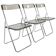 Set of three folding mid-century chairs from Sweden, 1970s