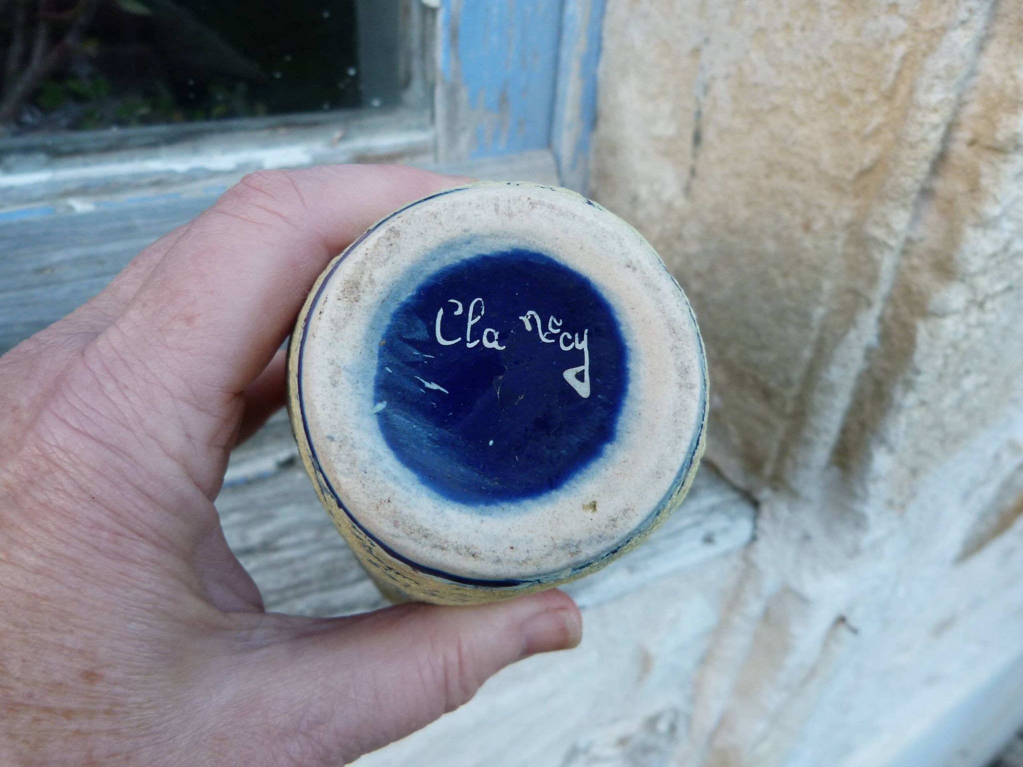 Vintage 1960s ceramic vase, Fat Lava, Clamecy