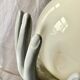 Vintage ceramic "hands" lamp - Wit Delfts - Made in Holland