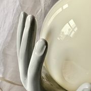 Vintage ceramic "hands" lamp - Wit Delfts - Made in Holland