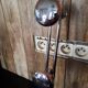 Chrome metal coat rack