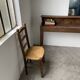 Rustic oak straw chair