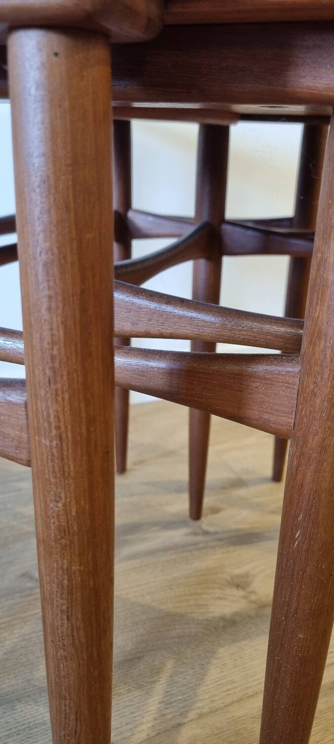 Danish nesting tables in teak from the 1960s.