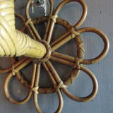 Louis Sognot rattan wall lamp